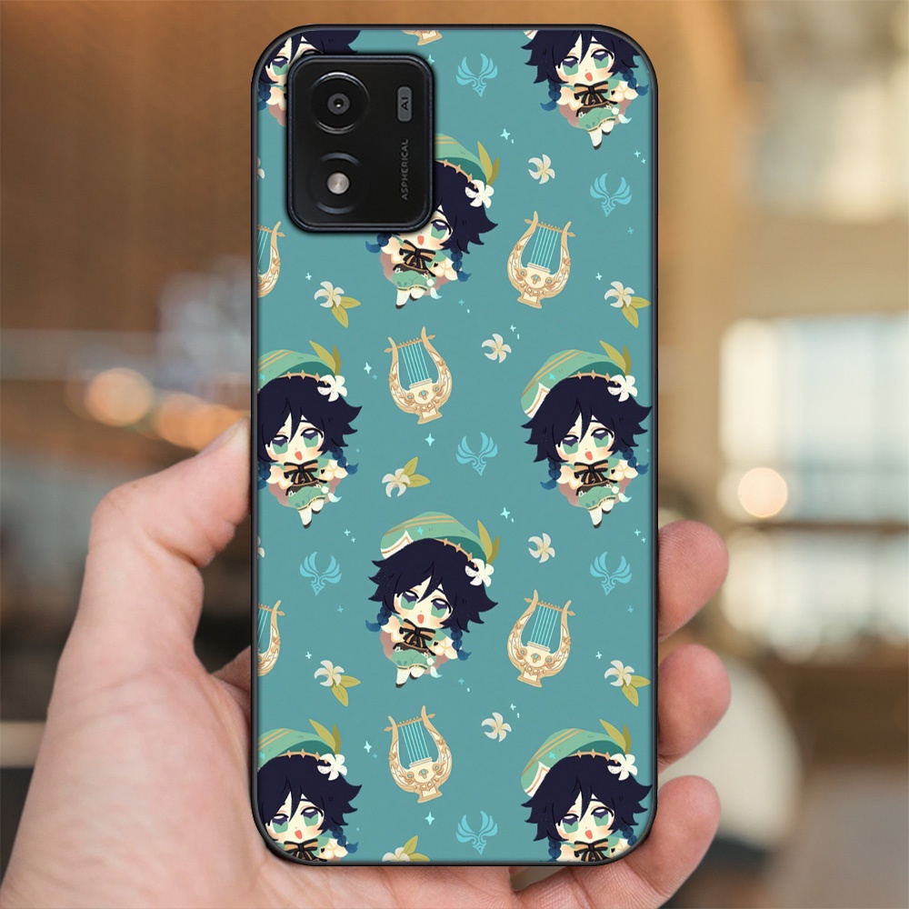 Ốp lưng Vivo Y01 viền đen in hình Venti Genshin Impact