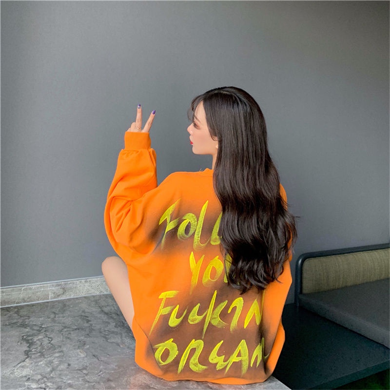 Thời Trang Áo Sweater Tay Dài Dáng Rộng Phong Cách Hàn Quốc Cho Nữ 2021 | BigBuy360 - bigbuy360.vn