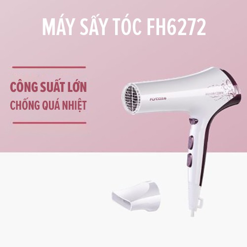 Máy Sấy Tóc Flyco Công Suất Lớn (2200W) FH6272 Chế Độ Sấy Anion & Sấy Lạnh Bảo Vệ Tóc