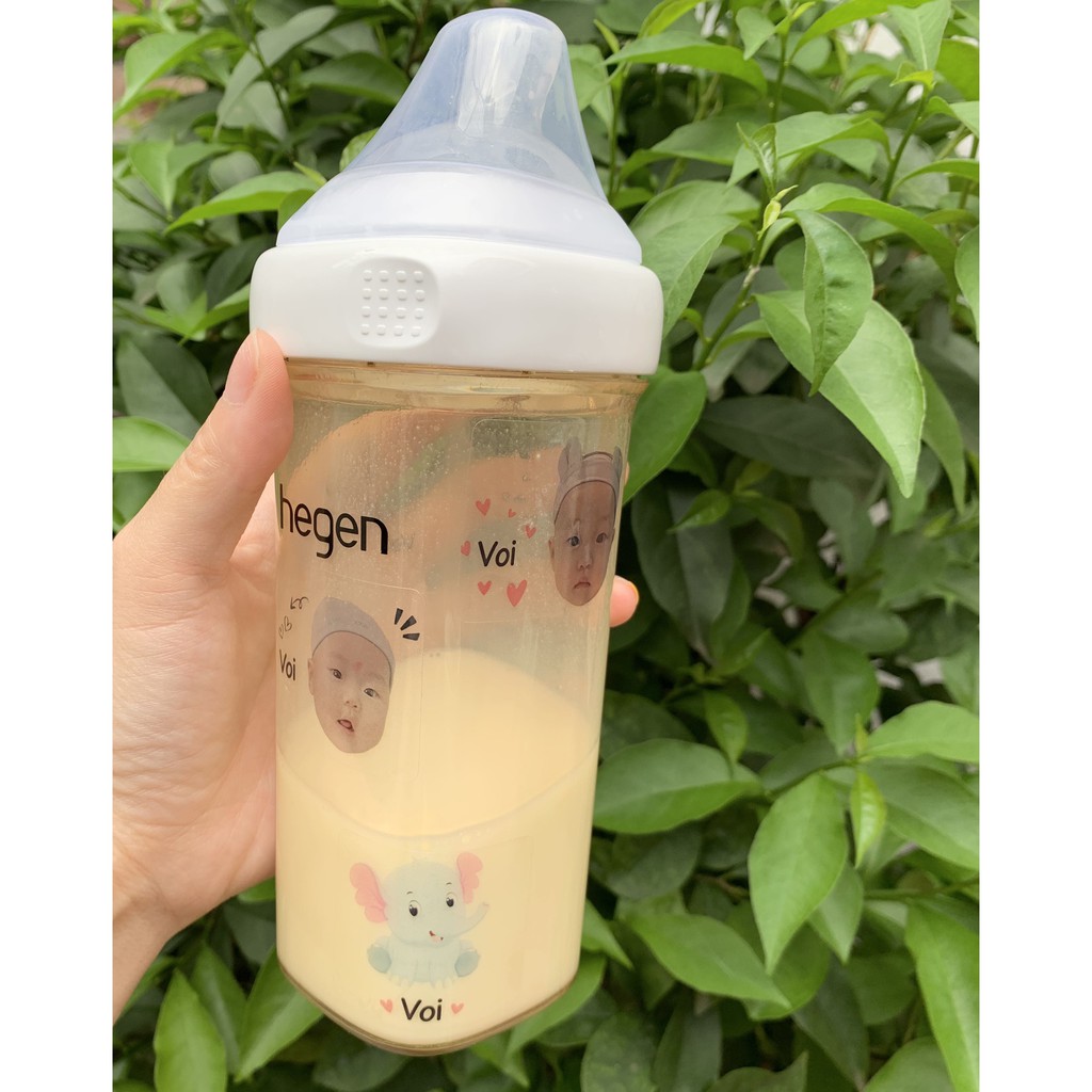 In sticker tên và ảnh bé đáng yêu dán bình sữa, máy hút sữa, thìa và bát ăn dặm