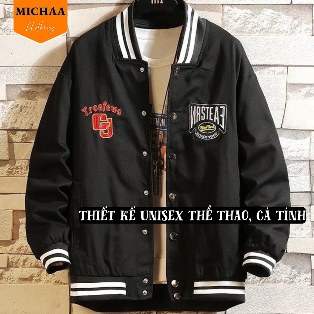 Áo Khoác Bomber Dù GJ Nam Nữ Ulzzang Unisex From Rộng Chống Nắng Jacket - MICHAA