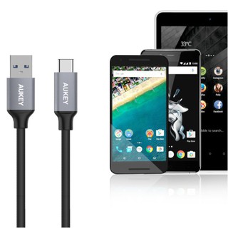 Cáp AUKEY TYPE C Bọc dù - siêu bền chắc