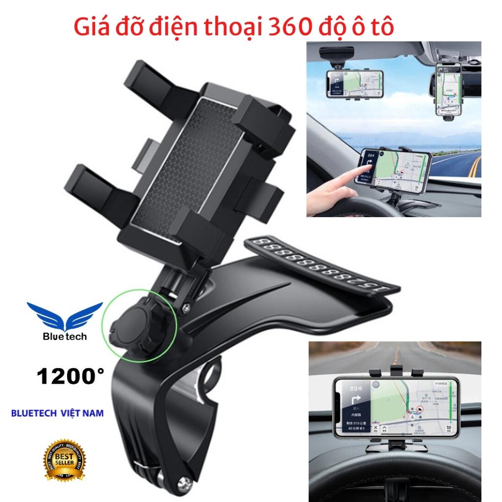 Kẹp Điện Thoại Ô tô - Giá đỡ điện thoại Xoay 360 thông minh Bluetech