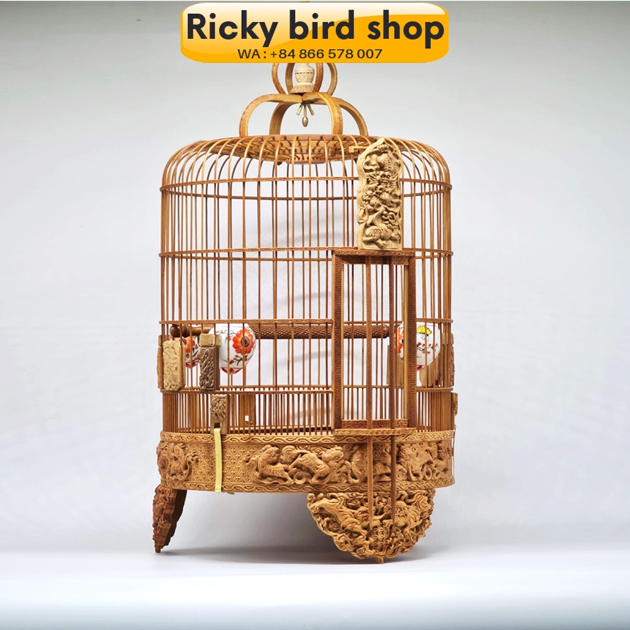 Lồng chim tre, Hwamei bird cage - 3D Qillin design