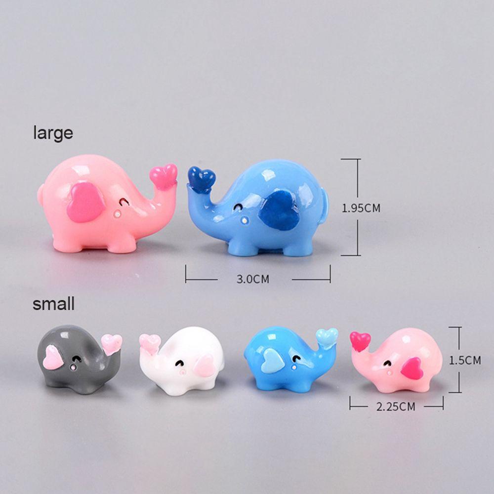 MOCHO Mô Hình Chú Voi Nhỏ Bằng Nhựa Resin Trang Trí Sân Vườn / Nhà Búp Bê