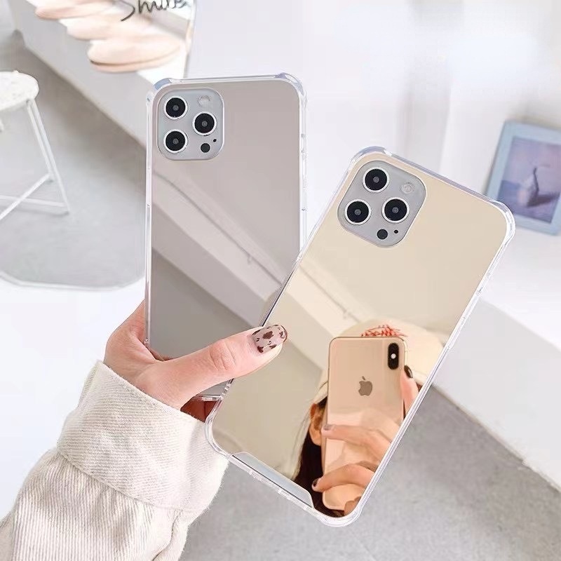 Ốp Điện Thoại Mặt Gương Màu Trơn Đơn Giản Bảo Vệ Cho Apple 13 12 iphone11 / xsmax XR
