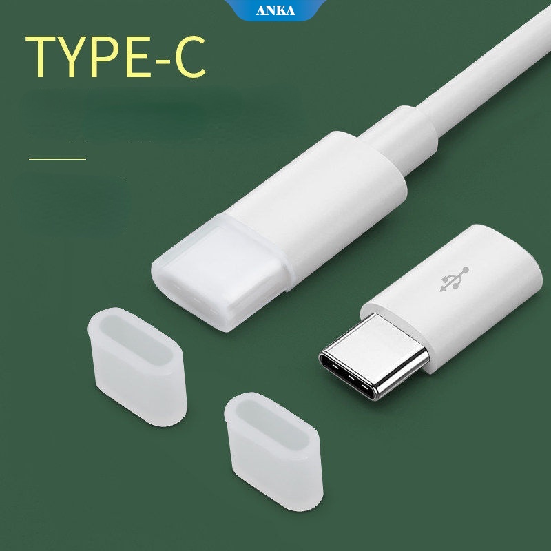 Set 5-10 Nút Bịt Chống Bụi Cho Dây Cáp Type-C / Usb / Huawei / Oppo / Xiaomi