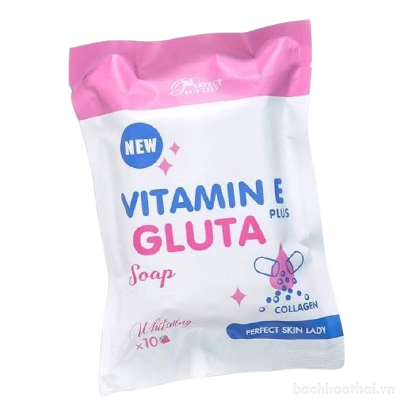 vıtamın E plus GLUTA soap X10 collągen xà phòng trắŉg da Thái Lan