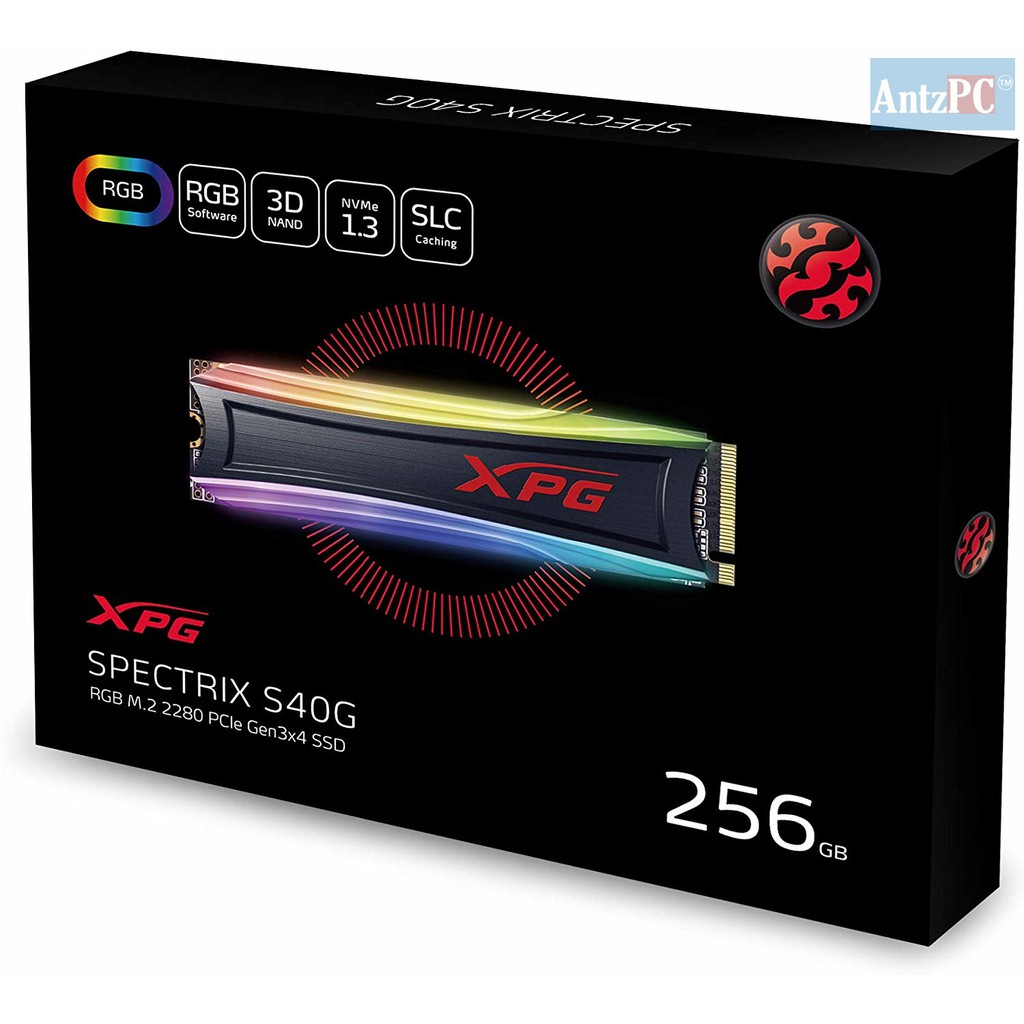 Ổ cứng SSD Adata XPG SPECTRIX S40G RGB 512GB 1TB M.2 2280 PCIe NVMe [Hàng nhập khẩu] | WebRaoVat - webraovat.net.vn