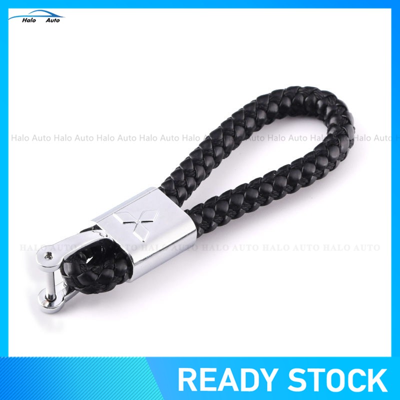 Móc khóa dây da thiết kế hình logo xe hơi tiện dụng