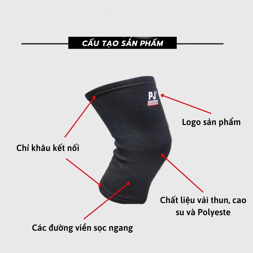 Bó Gối, Băng Gối, Bảo Vệ Đầu Gối Thể Thao Chống Chấn Thương Chất Liệu Dày Dặn, Co Giãn Đàn Hồi Tốt