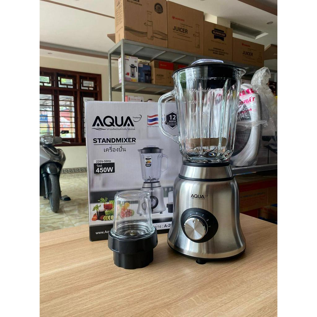 Máy xay sinh tố 2 cối AQUA  Thailand Thiết kế thân máy bằng thép không rỉ Công suất mạnh mẽ 450W