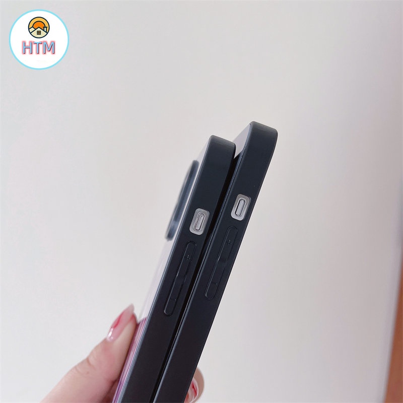 Ốp Điện Thoại Silicon Mặt Kính Chống Sốc Họa Tiết Hoa Hồng Cho iPhone 13 12 11 Pro Max X XS XR 7 8 Plus