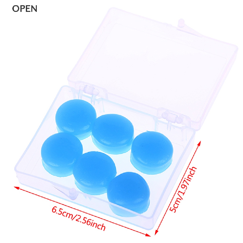 Bộ 6 Nút Bịt Tai Chống Ồn Bằng Silicone