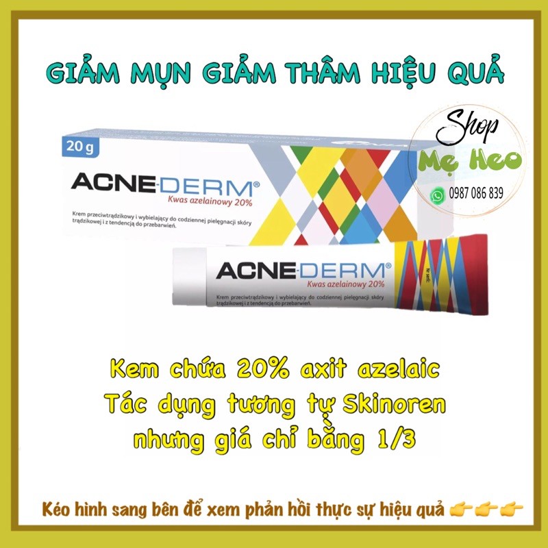 Kem giảm mụn và thâm nám AcneDerm 20g