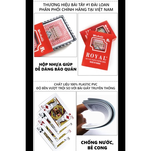 Bài Tây Royal Plastic made in Taiwan/Japan, 52 lá