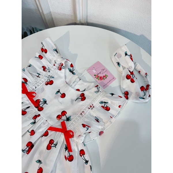 Váy bé gái quả cherry  quả chery🍒🍒🍒