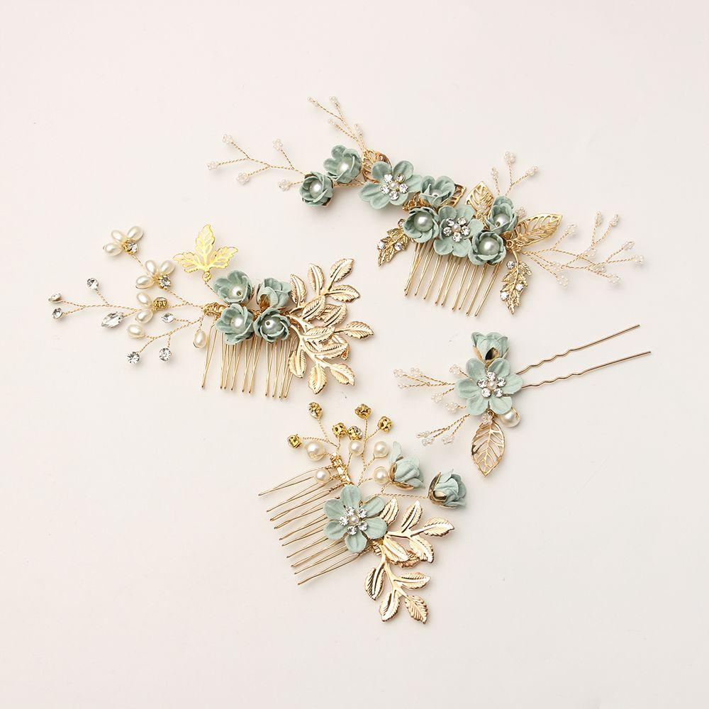 Lược Cài Tóc Hình Vương Miện Đính Pha Lê Sang Trọng Cho Cô Dâu