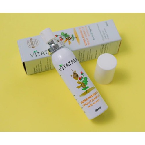 Xịt keo ong Vitatree 30ml, Vitatree Super Propolis Spray complex with Honey, Úc ( mẫu mới 30ml)