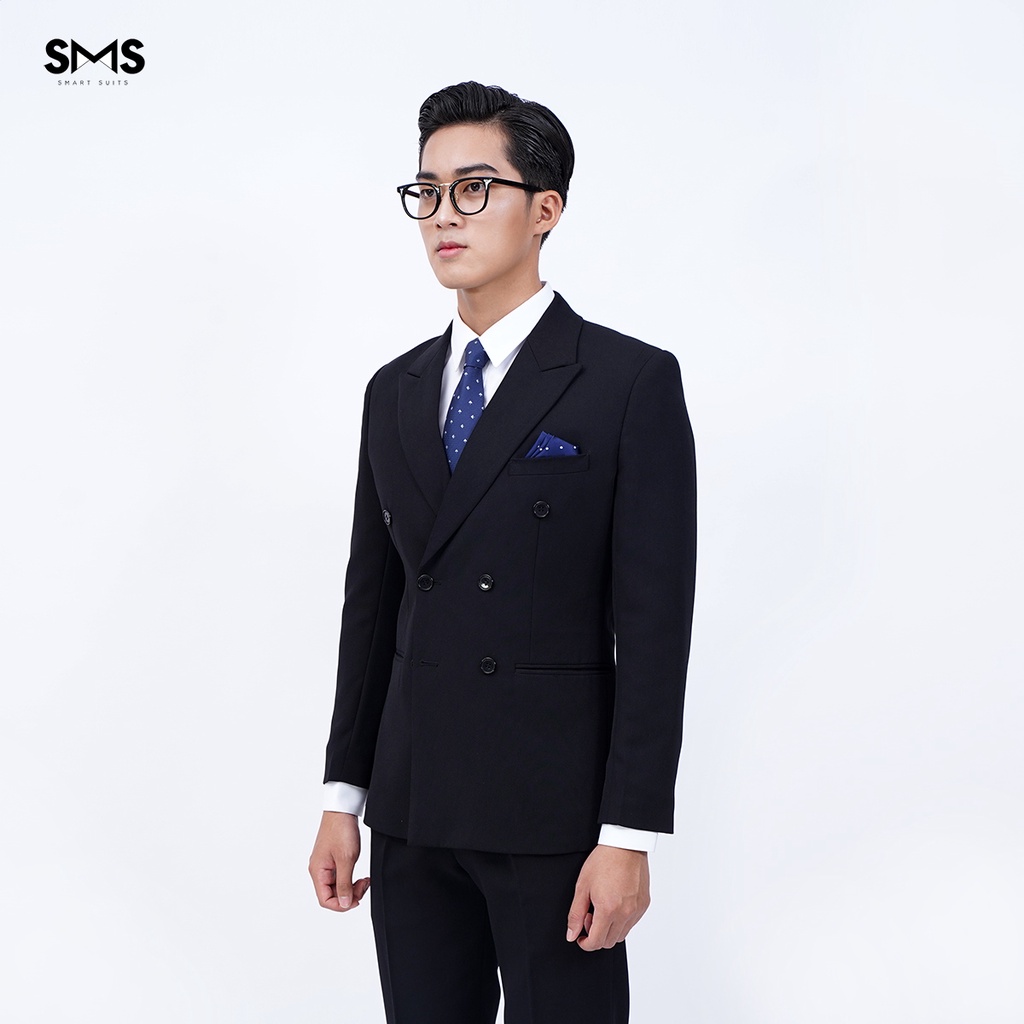 Vest nam đen 6 khuy, suits sartorial, chuẩn form Smart Suits