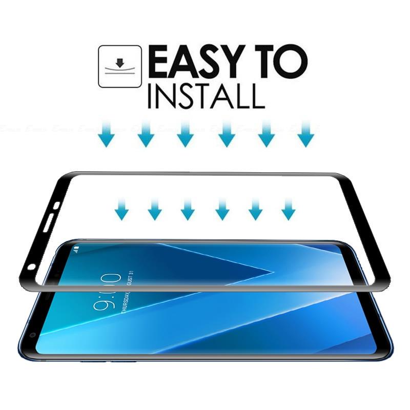 Kính Cường Lực 9H Bảo Vệ Toàn Màn Hình Kiểu Cong 3D Cho LG Velvet Wing V50 V50S V40 V35 V30S V30 G8X G8 G7 Plus ThinQ