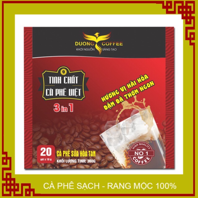 Cà phê sữa hòa tan 3in1 - Gu hài hòa - Dương Cafe- Hộp 20 gói