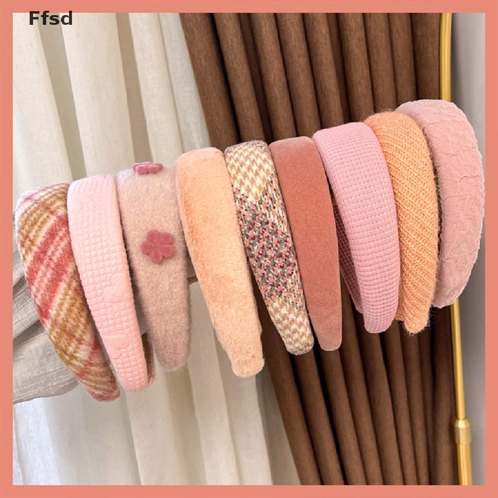 {Ffsd} Băng Đô Bản Rộng Màu Trơn Nhẹ Nhàng Thời Trang Cho Nữ * Bán Chạy