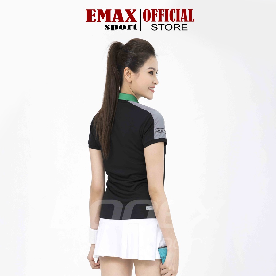 Áo Thể Thao Nữ Donexpro Cổ Trụ, Họa Phối Cá Tính Nổi Bật, Chất Liệu Thun Mè Caro Thoáng Khí, Mỏng Nhẹ AC - 3634