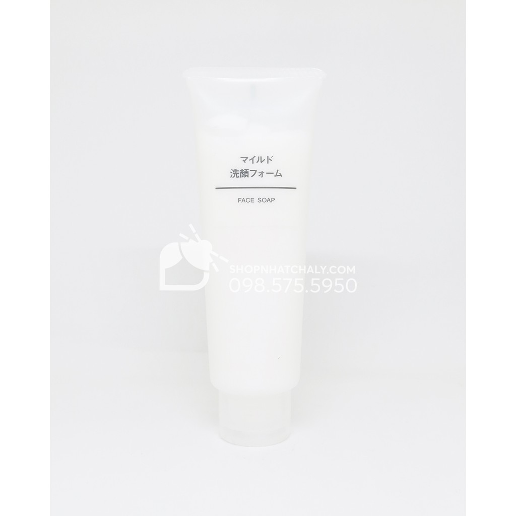 Sữa rửa mặt lành tính Muji Face Soap Nhật nội địa xách tay trực tiếp từ Nhật. Cho da nhạy cảm mẫu mới vừa về