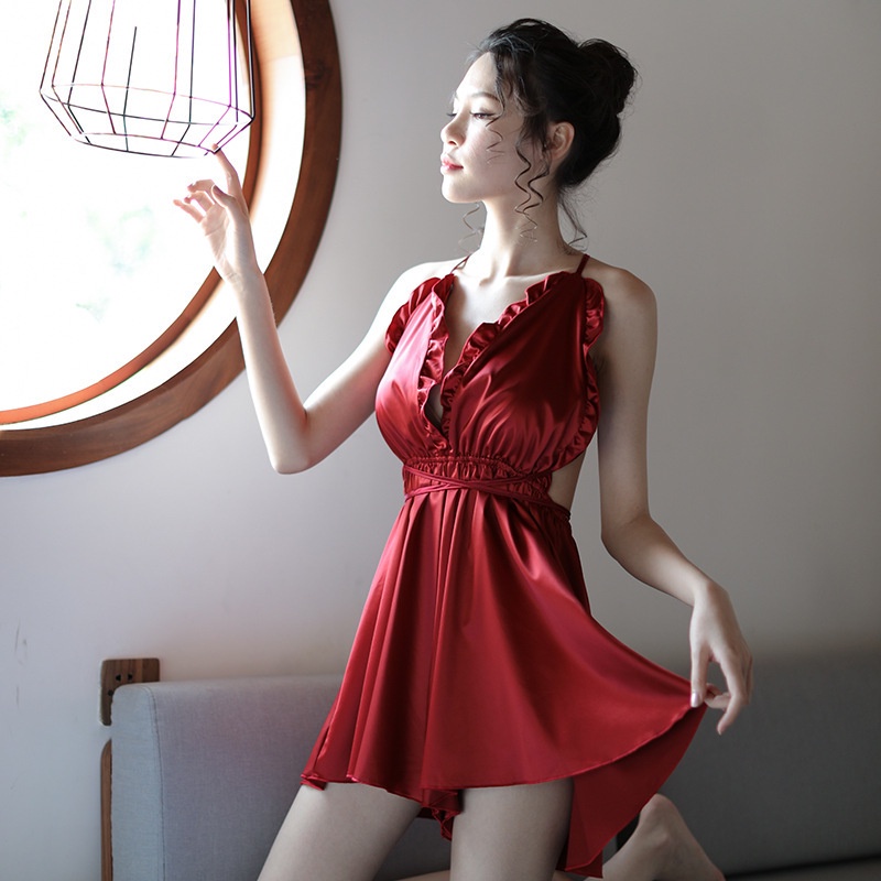 Váy Ngủ Dáng Xòe Sang Trọng 1598 Kèm quần Chíp Xinh