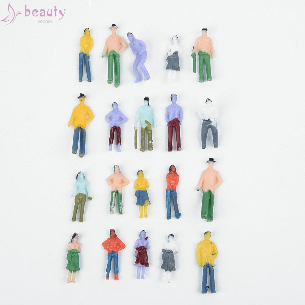 Bộ 25/100 Mô Hình Người Bằng Nhựa Tỉ Lệ 1:75 Dùng Trang Trí