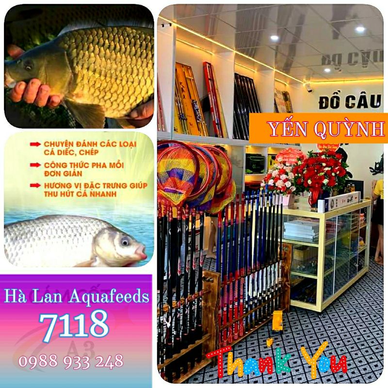 Cám Hà Lan Aquafeed 7118 làm Mồi câu|| Túi 1Kg