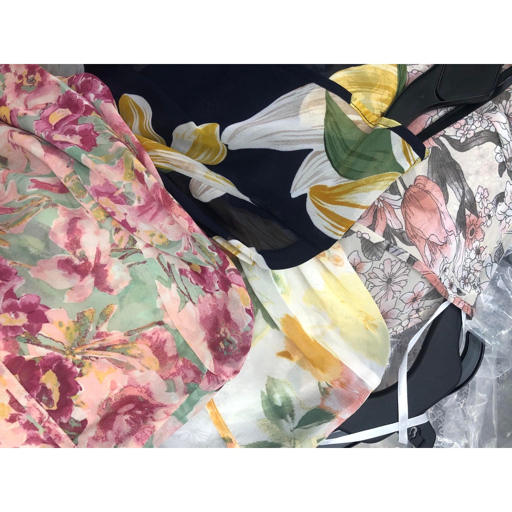 Váy maxi voan xuất Hàn dư xịn - 04 màu hoa xinh đẹp