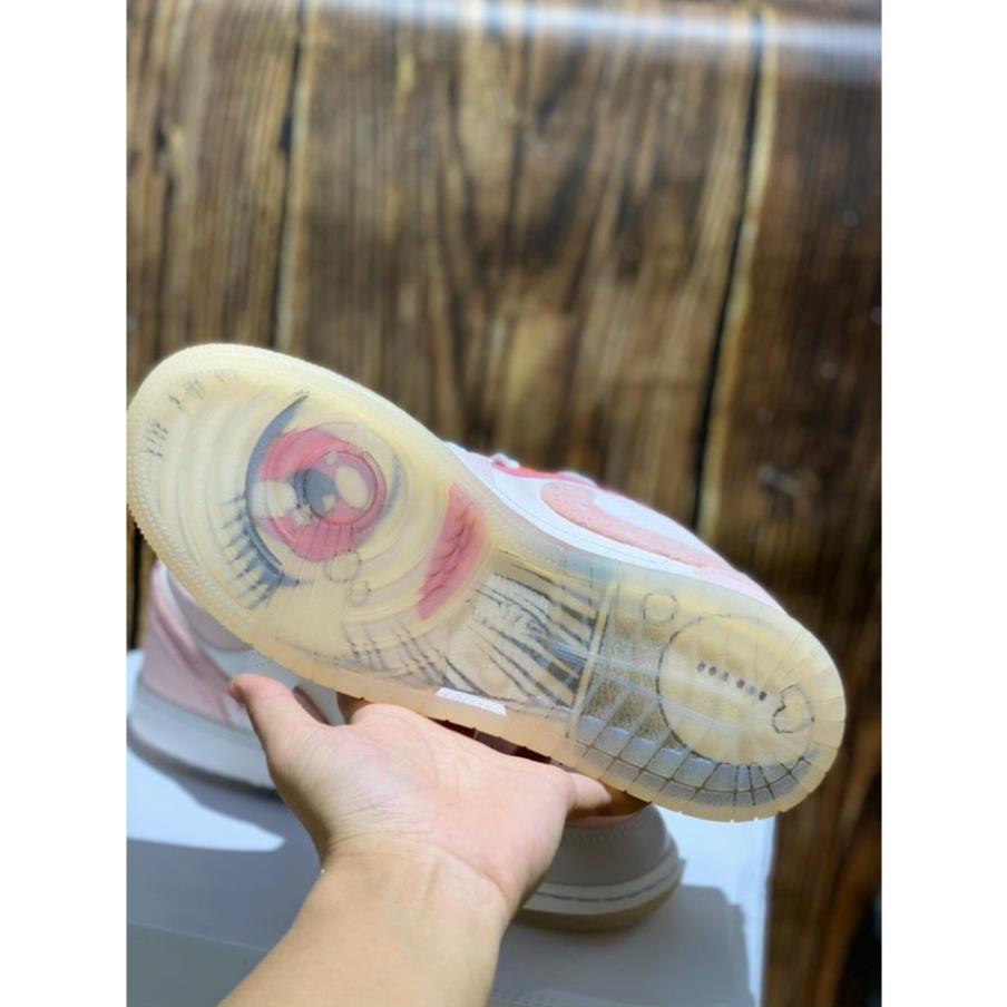 Giày Thể Thao Nữ Jordan 1 Low Mighty Swooshes Hồng Logo Lông Fullbox Nữ Tính, Giày Sneaker Nữ JD1 | BigBuy360 - bigbuy360.vn