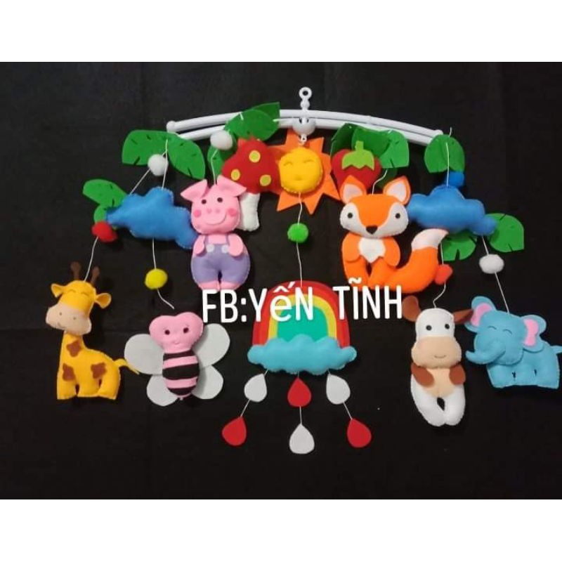 🍬🌈🐰bộ treo nôi con thú đang yêu 🐭🐹🐔🐏