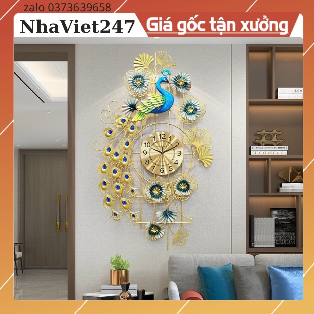 Đồng Hồ Treo Tường trang trí cao cấp-Mã2996-Kt=100x55cm-Tranh decor kim loại hiện đại đẹp,rẻ-quà tặng ý ngĩa-bh 5 năm