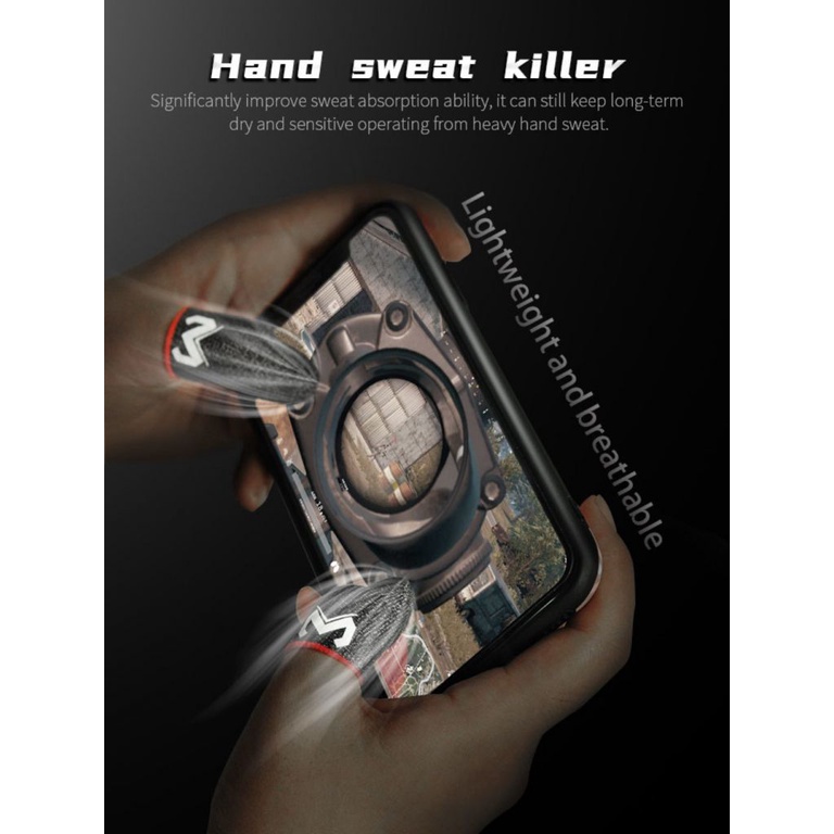 1 Pair Phone Games Sweat-proof Finger Gloves Thumbs Finger Cover Non-slip Sleeve For PUBG Touch Screen Game Practical Access best3665