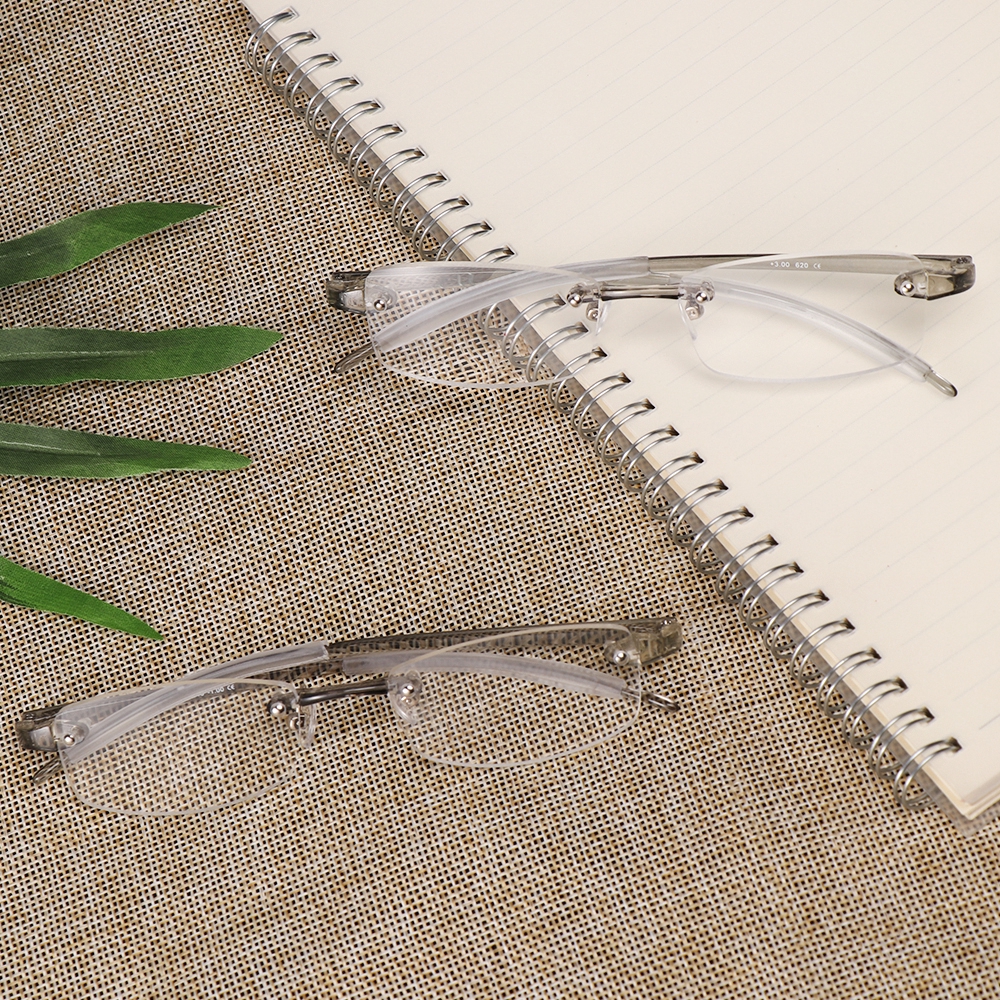 Kính mắt gọng kim loại trong suốt gọn nhẹ 1.00~4.0