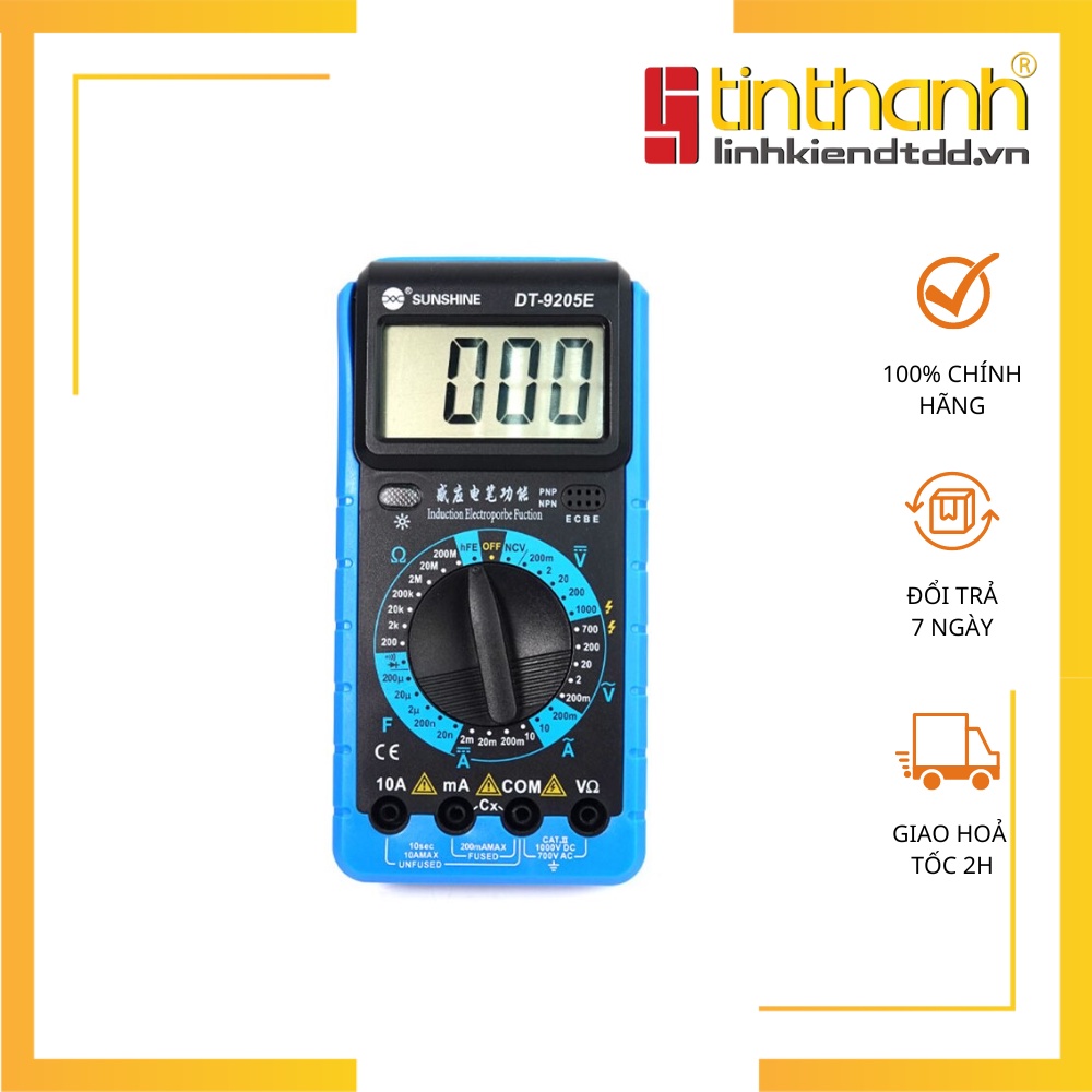Đồng hồ đo điện vạn năng DT-9205E - Sunshine