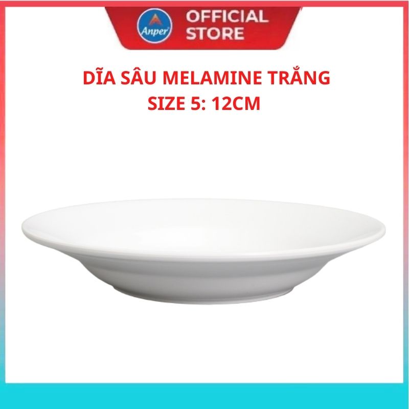 Bộ tô chén bát dĩa đĩa nhựa Melamine ANPER livicop nhựa cứng Nhật Hàn cao cấp màu sắc trắng trơn sang trọng