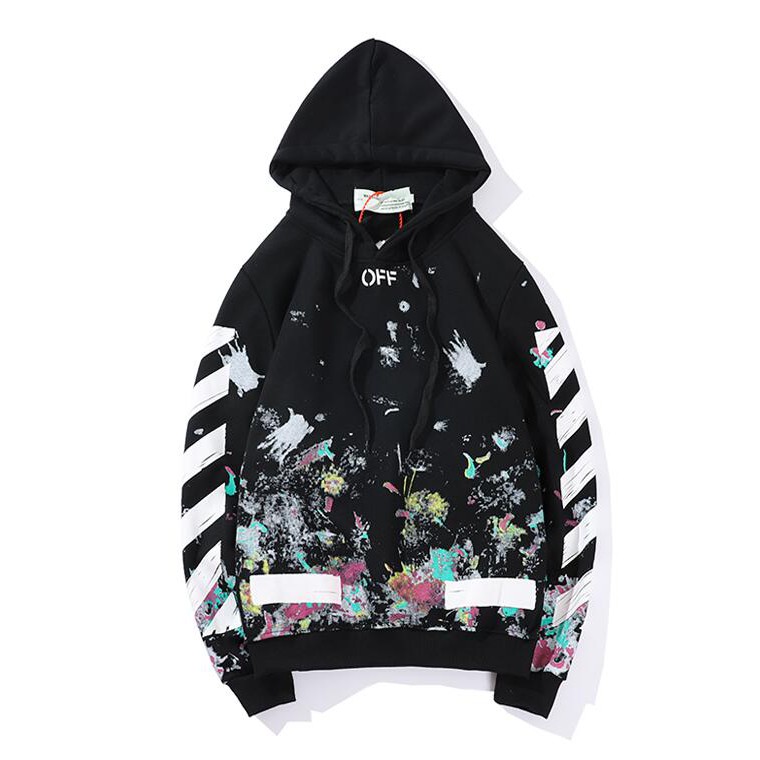 OFF-WHITE Áo Hoodie Off White In Chữ Thời Trang Cao Cấp