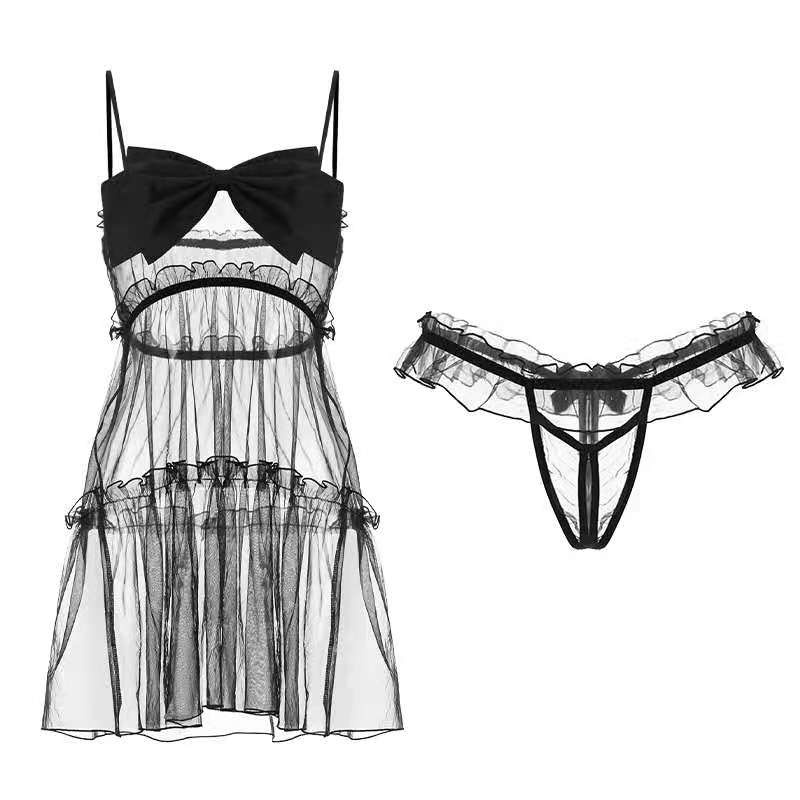 （Q1,HCM）Hàng sẵn gửi ngayĐồ Lót SexyĐồ Ngủ gợi cảm phụ kiện +quần lót Freesize 40-63kg--018