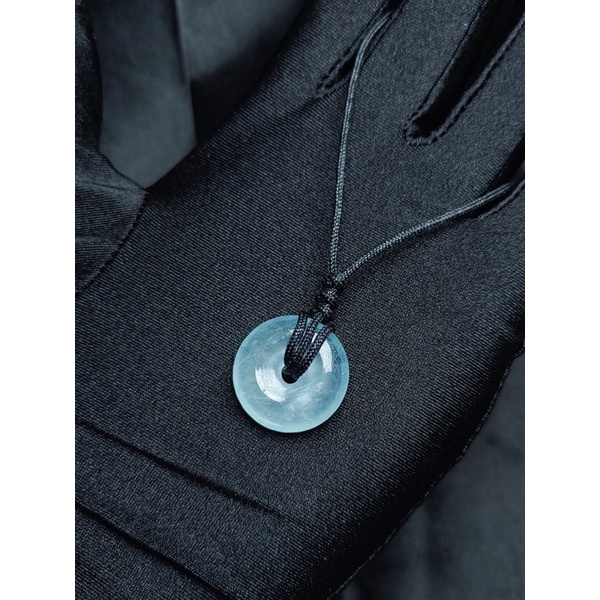 Vòng cổ đống điếu phong thuỷ may mắn chiêu tài lộc đa Aquamarine