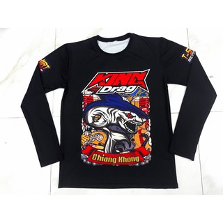 Áo Thun KingDrag Tay Dài, Vải Thun Cotton Lạnh 4 Chiều, Logo Trên Áo Được Bảo Hành Vĩnh Viễn Không Bao Giờ Bung Tróc.