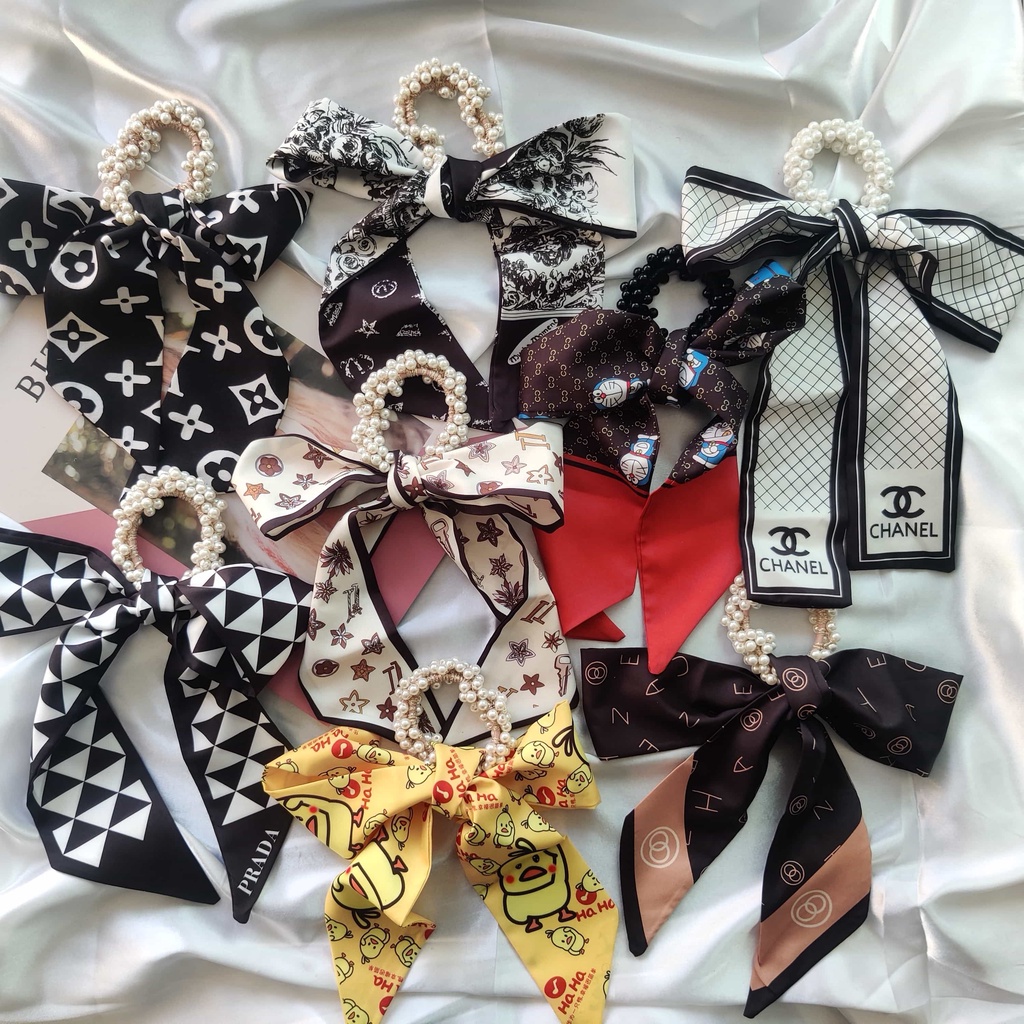 Băng đô cài tóc đính nơ ruy băng phong cách Hàn Quốc thời trang mới cho nữ