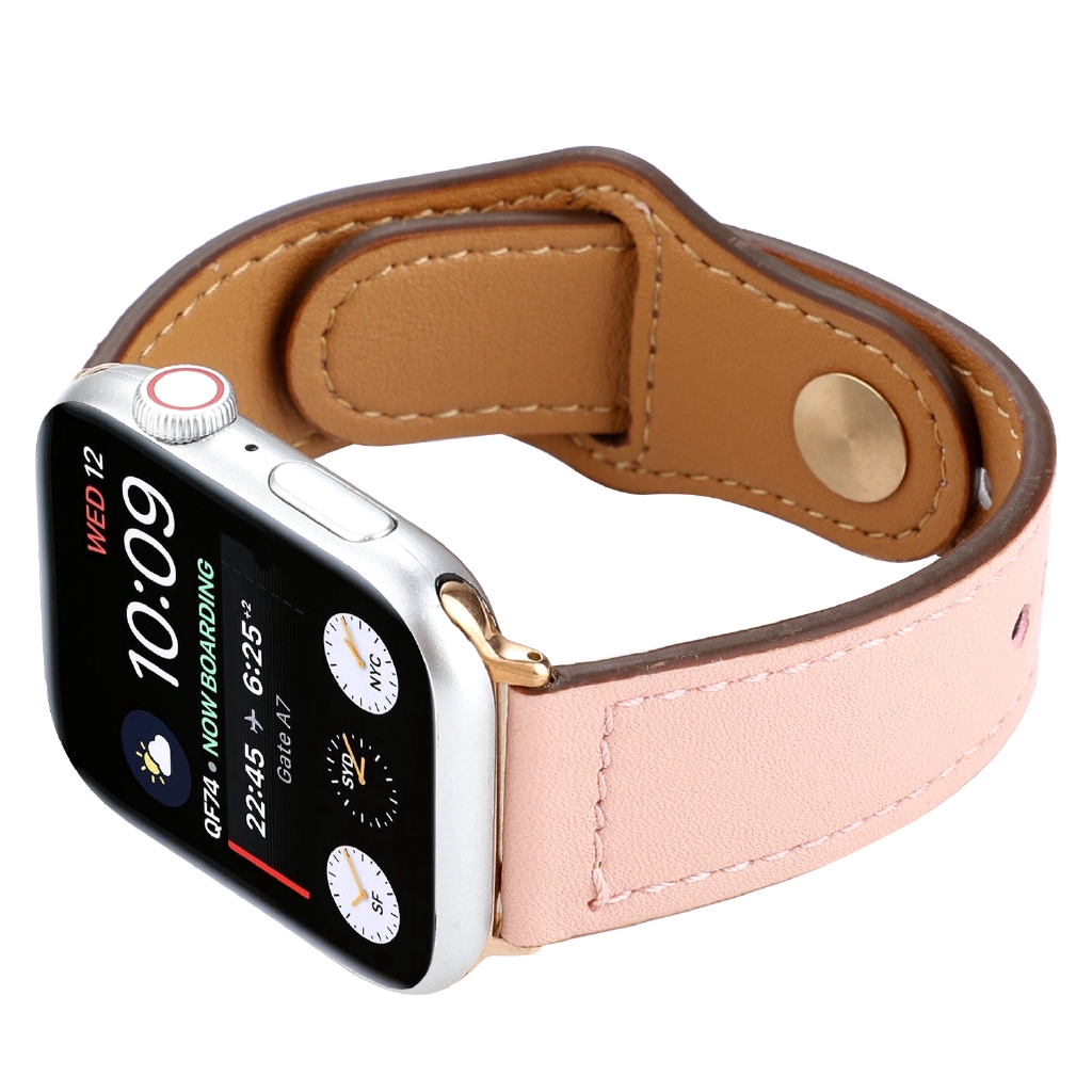 38/40/42/44mm Genuine Leather Strap Apple Watch Band For iWatch Series 5 4 3 2 1