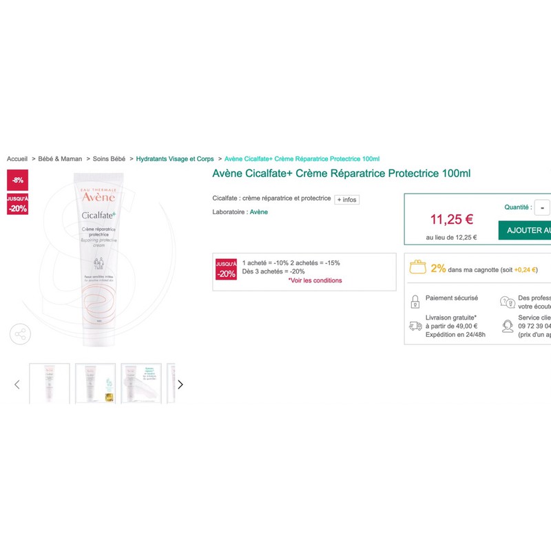 Kem phục hồi da Avene Cicalfate Repair Cream 40ml/ 100ml | BigBuy360 - bigbuy360.vn