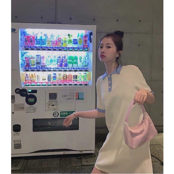 Váy Polo Tiểu Thư Baby Dáng Xuông Phối Cổ xanh Cực xinh,Vải Coton Mát Mịn | BigBuy360 - bigbuy360.vn