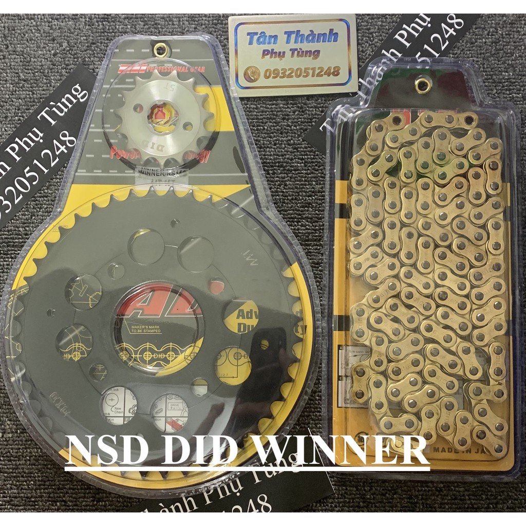 Nhông sên dĩa vàng Vĩ: Winner, Exciter 150, Exciter 135, Sirius , Jupiter, Wave lớn, RS