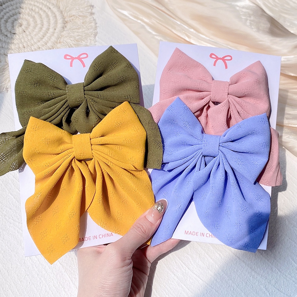 RainBow Bows Set 2 Kẹp Tóc Hình Nơ Phong Cách Hàn Quốc Thời Trang